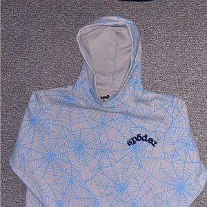 Spider Blue Web Hoodie